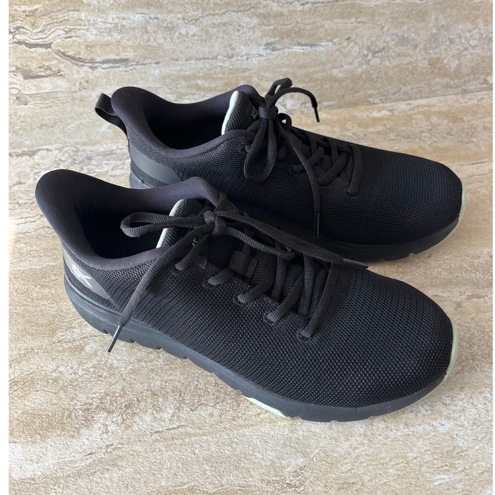 Kuru Flex Via Sneakers Women 8.5 Jet Black Mint Mesh Athletic Comfort Run Shoes